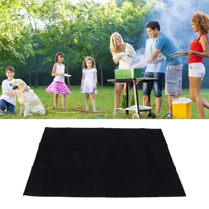 Tapis Ignifuge SUIUOI Pour Barbecue - Protection Sol Anti-feu - 550°C - 4 Tailles - Intérieur/Extérieur