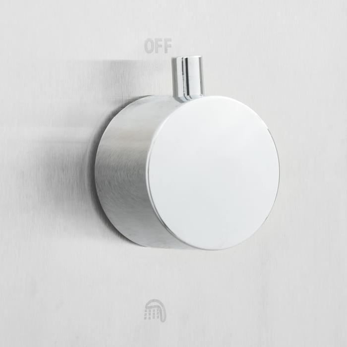 LIS Douche d'extérieur avec receveur de douche WPC Acier inoxydable 7