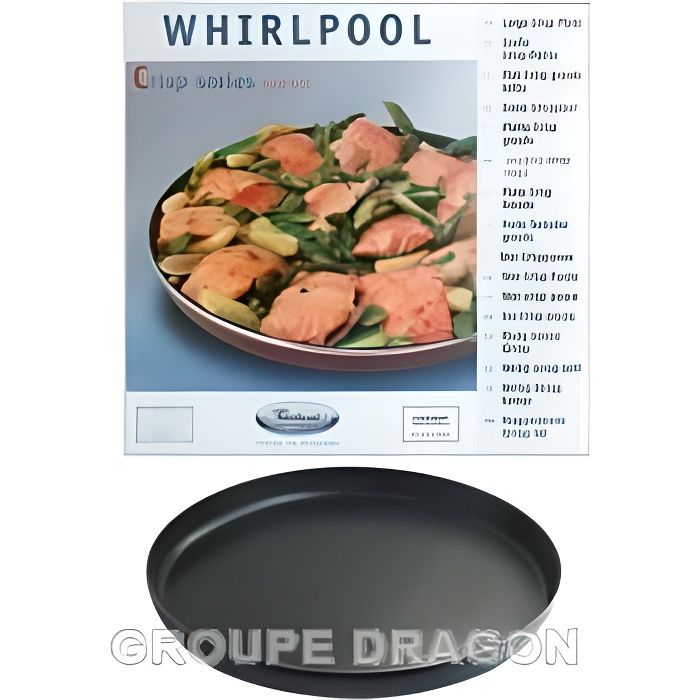 Plat Crisp AVM250 Pour Micro-ondes Whirlpool - Accessoire Pour Cuisson Croustillante Sans Gras - Compatible Modèles AVM446, MWO618SL - 3