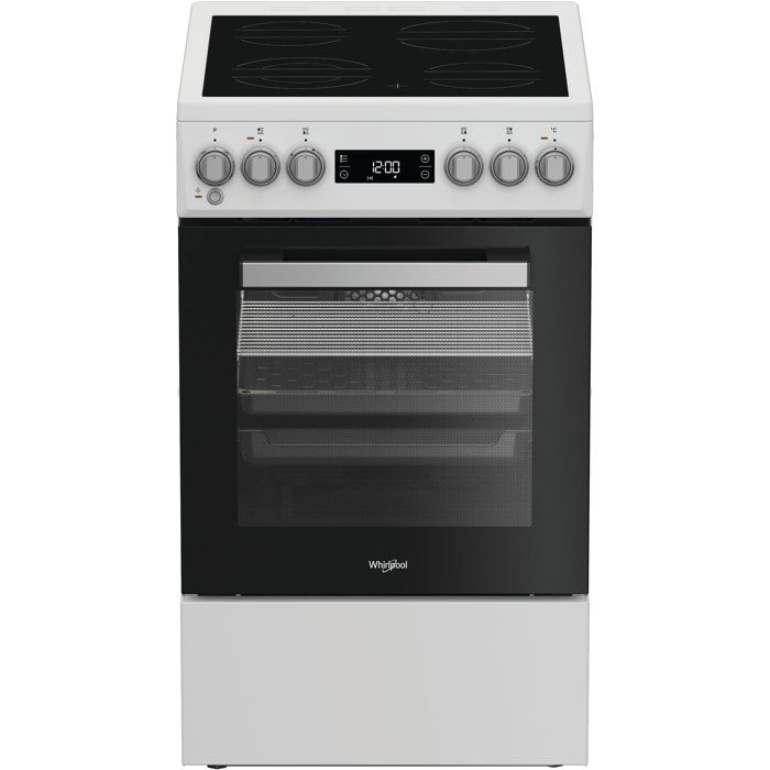 Cuisinière vitrocéramique WHIRLPOOL W5V5LCW 4 foyers L50 cm