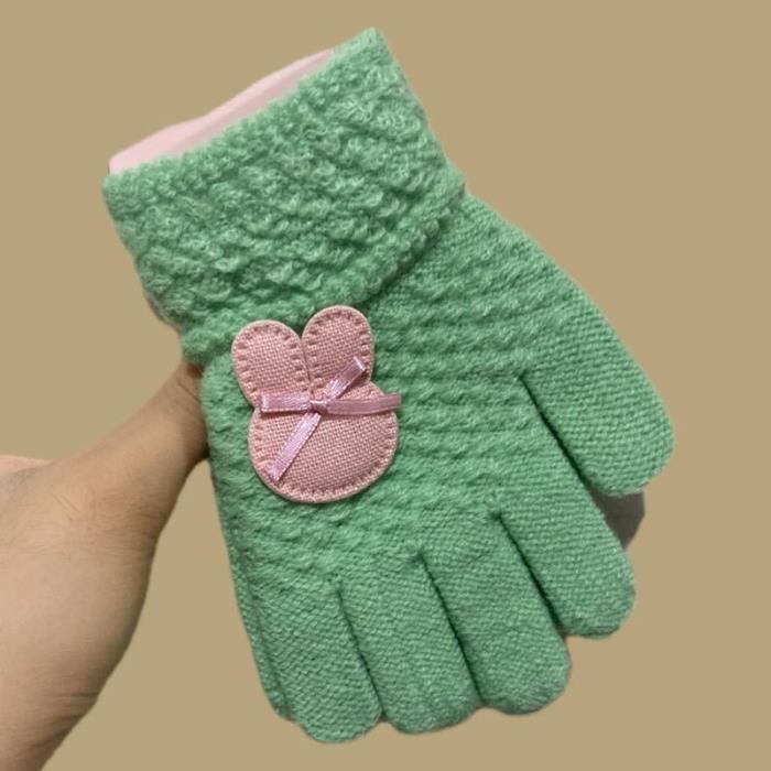 GANT,K(3-7 years)--Gants tricotés pour enfants de 3 à 7 ans, 1 paire,  mitaines chaudes'hiver pour les doigts, mignons, doux, pour ga - Cdiscount  Prêt-à-Porter