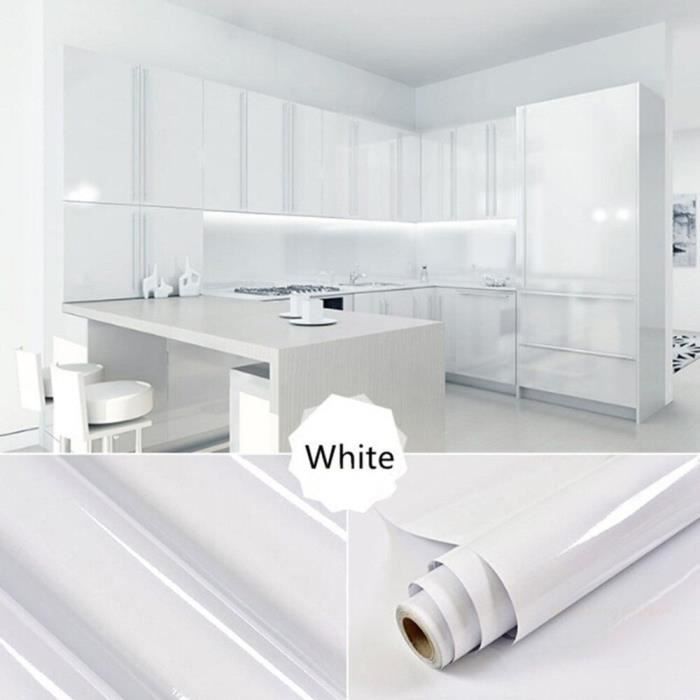 Oedim Vinyle pour réfrigérateur Fleurs Blanc et Noir 185 x 60 cm | Adhésif résistant | Autocollant décoratif au design élégant