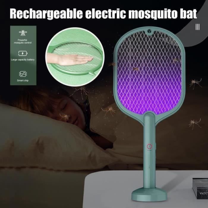 Raquette Anti-moustiques électrique Rechargeable USB - Sécurité 3 Couches - Autonomie Longue Durée