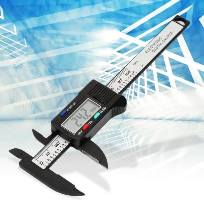 Pied à Coulisse électronique 150mm/300mm - Écran LCD, Mesure Précise En Mm/pouces, Carbone
