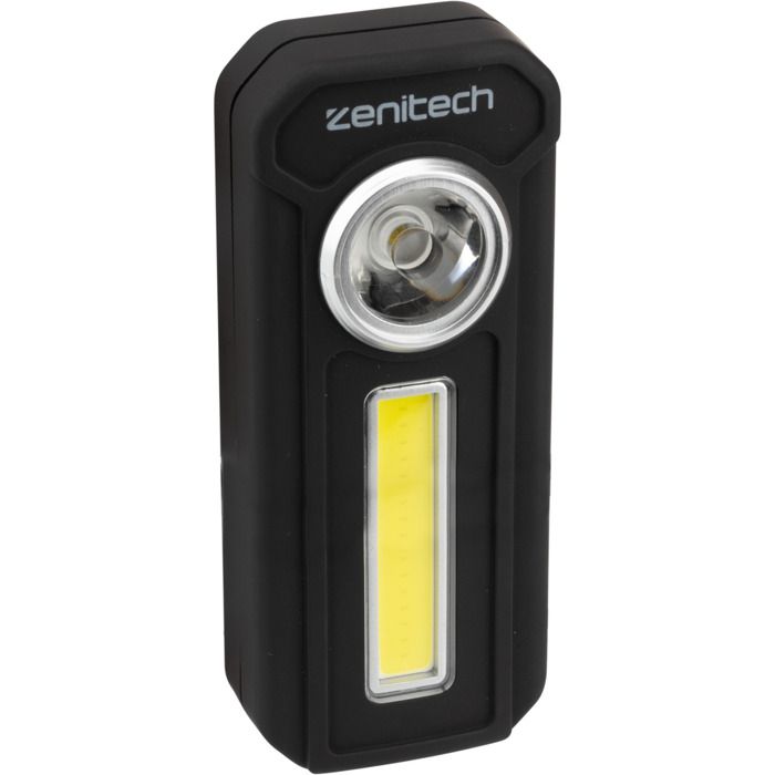 Lampe de poche LED/COB - 300lm - avec piles - Zenitech Lampe de poche LED/COB - 300lm - avec piles - Zenitech
