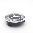 4 pièces Cache Moyeux Compatible with Mercedes Benz 75mm Cache de Roue Centrale ABS Accessoires de Voiture,A Type-1