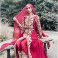 Robe Rouk indienne Rouge pakistanaise Anarkali churidar salwar kameez Ayaan vert-1
