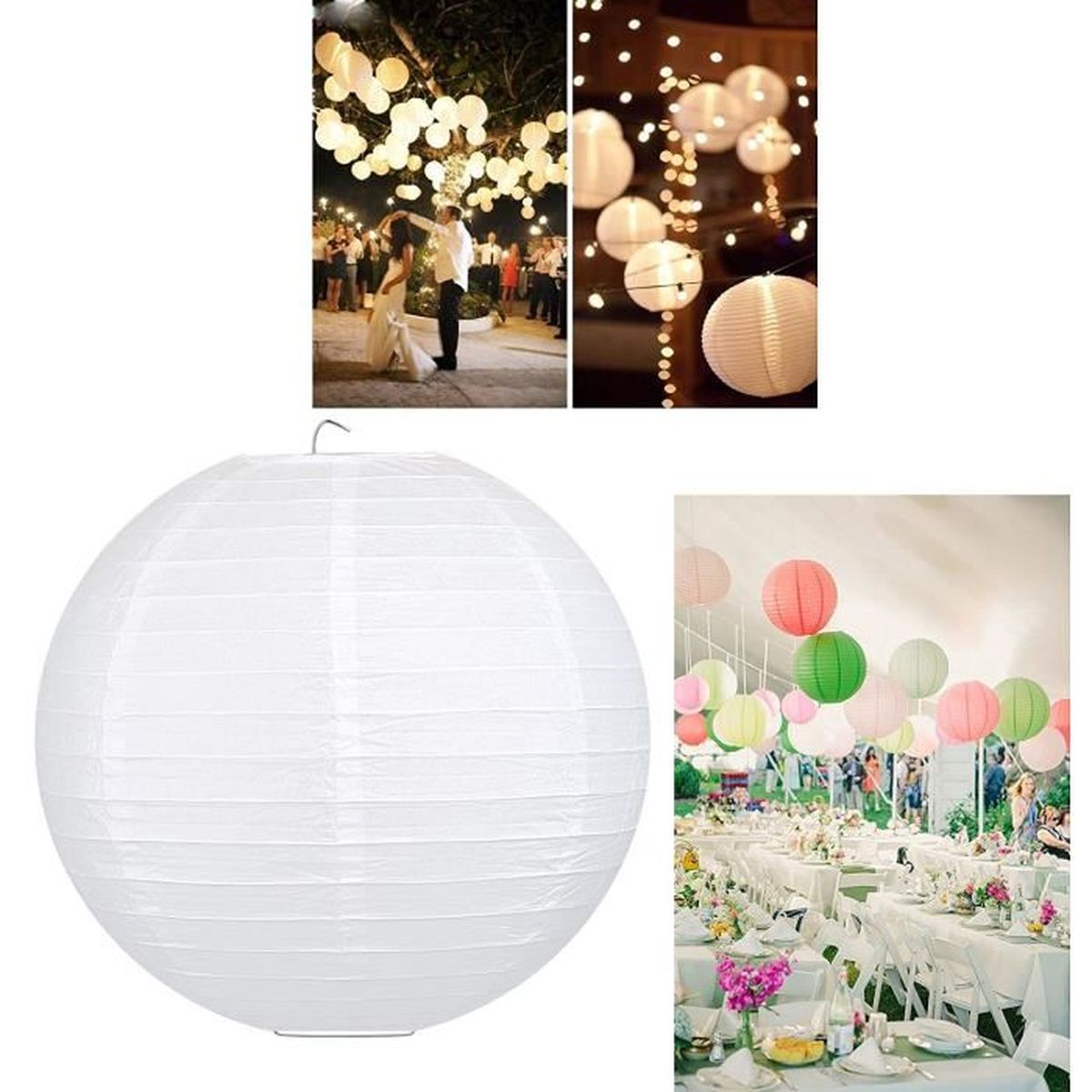 Lampion Papier Boule X8 Pour Decoration Mariage Maison 8 Couleurs Achat Vente Lanterne Fantaisie Cdiscount