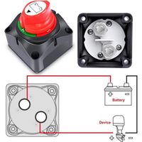 Kohree Coupe-Circuit Batterie 12V-48V 275A – Interrupteur Isolateur Étanche Pour Voiture, Bateau, Camping-Car