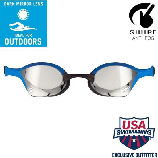 Lunettes De Natation Arena Cobra Core Swipe – Anti-buée, Verres Miroir Polycarbonate, émeraude-paon