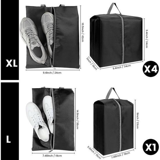 Dww-2-pcs Sac Housses Chaussures Portable Rsistant L'eau Pour Organisateur  De Voyage Pour Chaussures Anti-poussire