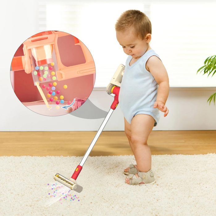 Aspirateur Jouet Pour Enfant - Simulé En Plastique - Jeu D'imitation Ménage - Cadeau Pour Fille Et Garçon - 4