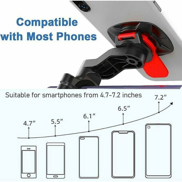Support Téléphone Vélo Constprog – Fixation Avant Anti-chocs, Compatible Tout Smartphone (Rouge)