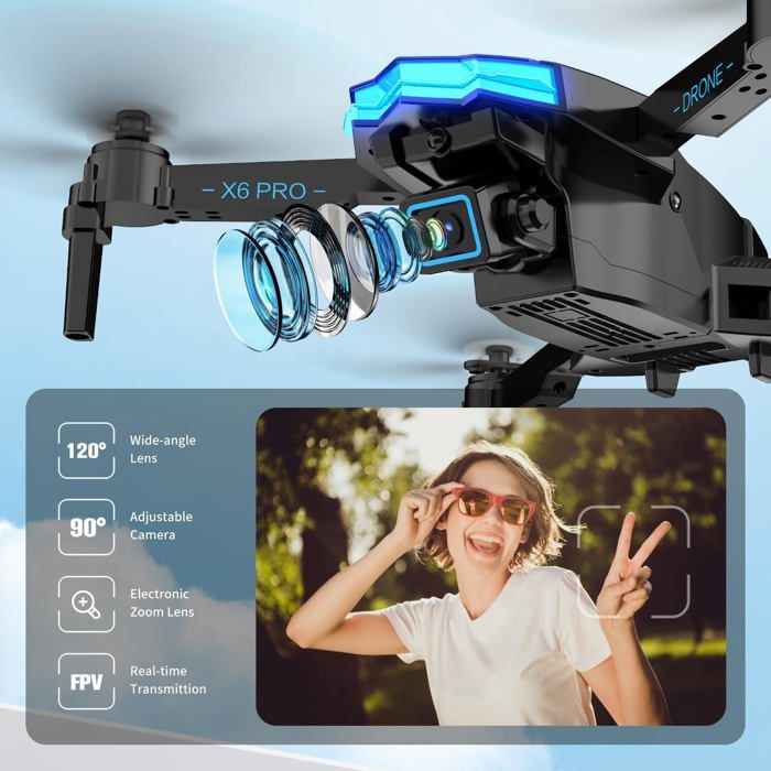 Test du mini drone caméra 1080P FPV pour enfant et débutant
