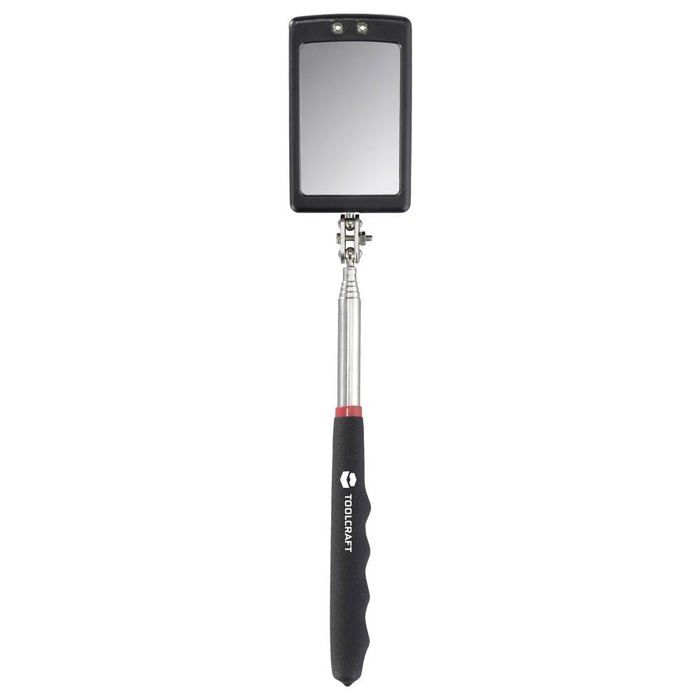 Miroir D'inspection Télescopique Avec LED - Tige Rétractable Et Rotative à 360° - Pour Mécanique Auto, Plomberie, Inspection De Zones Difficiles D'accès