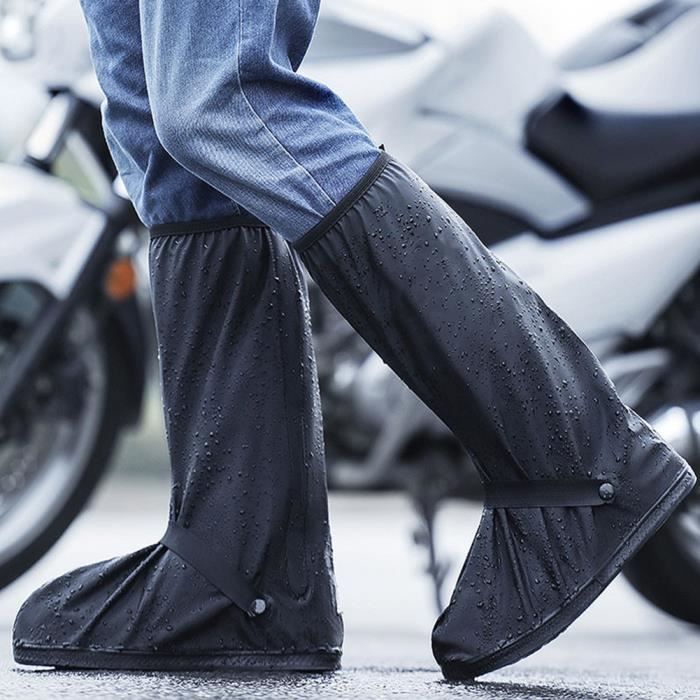 Noir - XL - Couvre-Chaussures de Moto et Scooter, Pour Protection