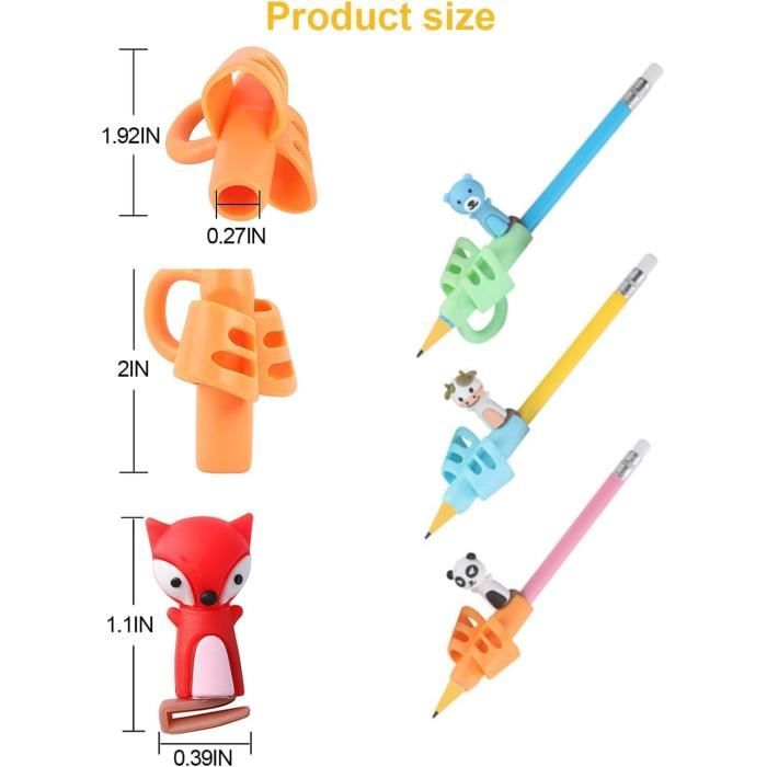 Lot De 28 Guides Doigts Pour Stylo - Ergonomique Enfants Droitiers/Gauchers - Multicolore - Aide à L'Écriture - 9