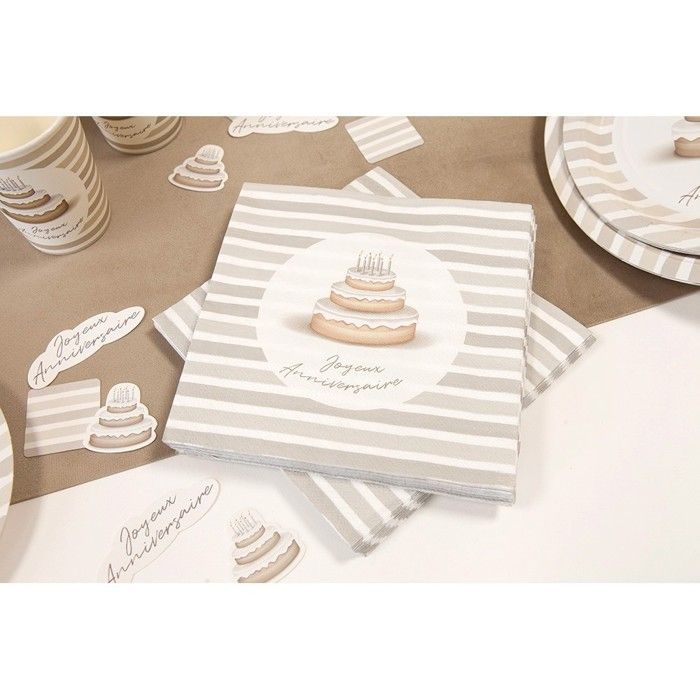 finemark Lot de 20 serviettes de table colorées - Dinosaures - T-Rex - Pour anniversaire d'enfant - Pour fête d'enfant - Garçon - Décoration de table 33 x 33 cm
