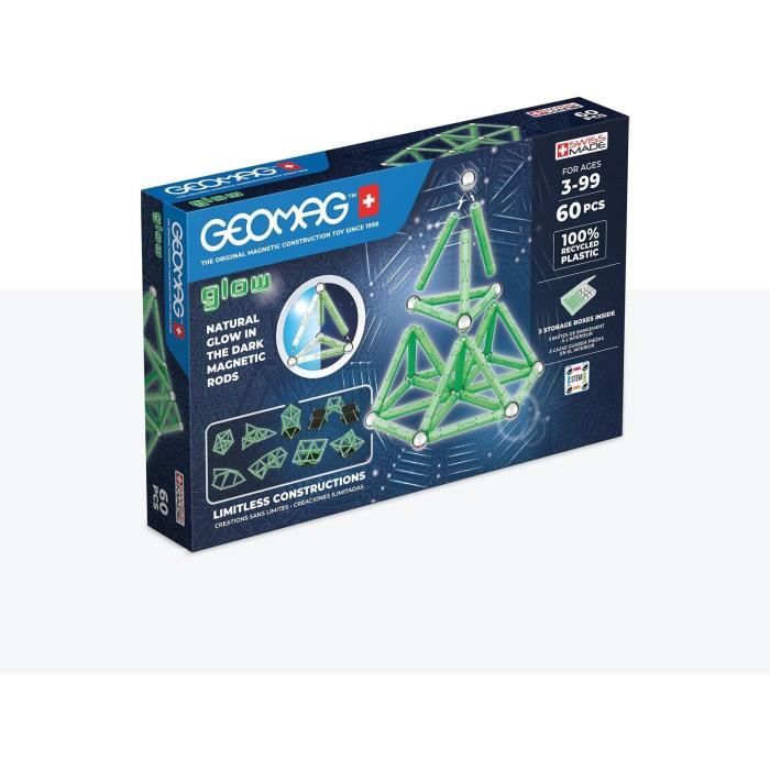 GEOMAG Ecofriendly 60 pcs Glow Cdiscount Jeux Jouets
