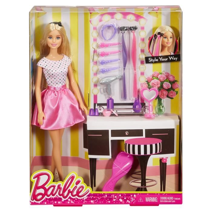 Barbie - T9129 - Accessoire pour Poupée Fashionista - Tete Amovible Mix &  Style - Metis : : Jeux et Jouets