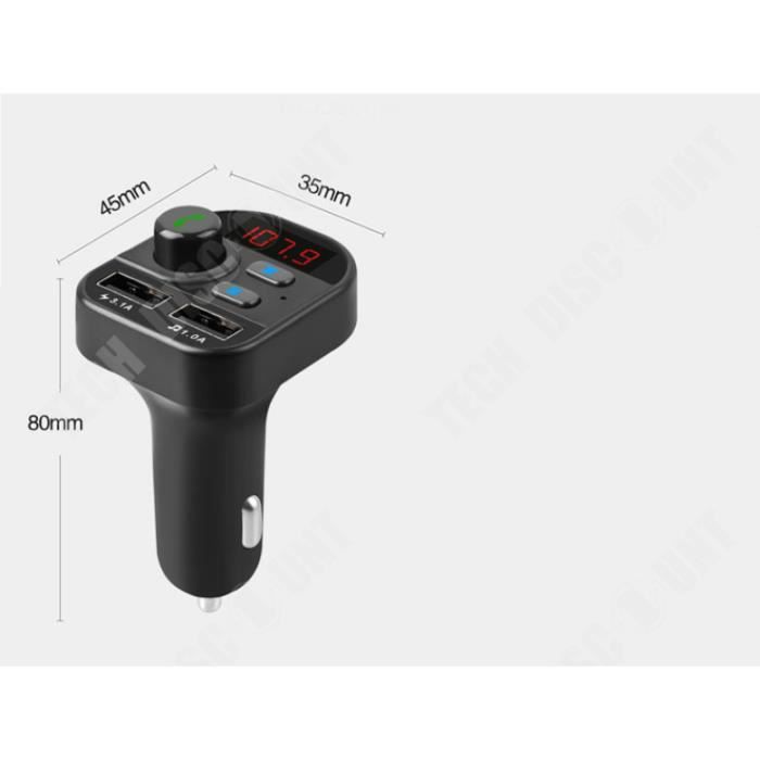 TD® ALLUME CIGARE Mixte - Voiture Bluetooth MP3 805E Lecteur MP3 de voiture  Carte MP3 Récepteur Bluetooth - noir JR™ - Cdiscount Auto