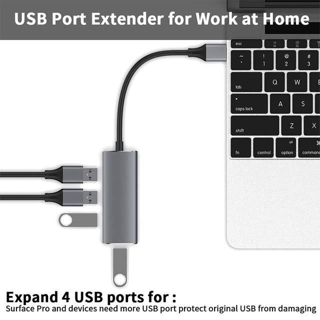 Répartiteur USB Multi 4 ports USB pour Lenovo Xiaomi Macbook Pro