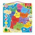 Puzzle France Magnétique 93 pcs (bois) - JANOD - Nouvelles régions 2016 - Dès 7 ans-2