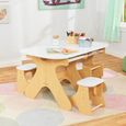 KidKraft - Ensemble Arches table et chaises pliables en bois, pour enfant  - Blanc-2