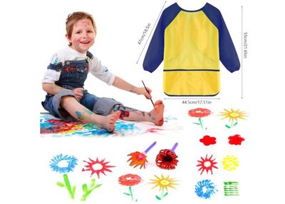 47 Pièces Kit Pinceaux Peinture Enfant éponge Bricolage d'art Et D'artisanat avec Tablier Imperméable Pinceau d'art | Votre wishlist sur 47 Pièces Kit Pinceaux Peinture Enfant éponge Bricolage d'art Et D'artisanat avec Tablier Imperméable Pinceau d'art | Votre wishlist sur