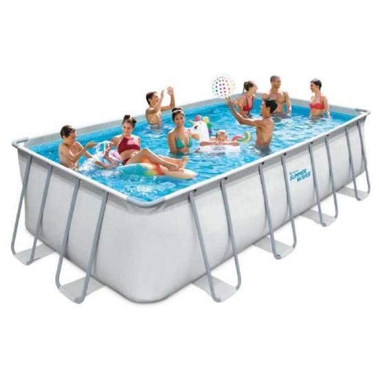 piscine tubulaire rectangulaire 5 49x2 74x1 32m summer waves cdiscount jardin