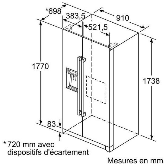 Refrigerateur Americain Siemens Ka90dai30 Achat Vente Refrigerateur Classique Refrigerateur Americain Siemens Ka90dai30 Cdiscount