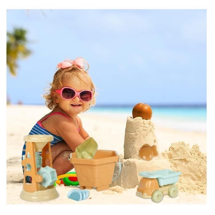 Kit Jouets De Plage 15 Pièces DAZZTIME - Seau Pliable, Moules, Pelles Pour Enfants à Partir De 1 An - 4