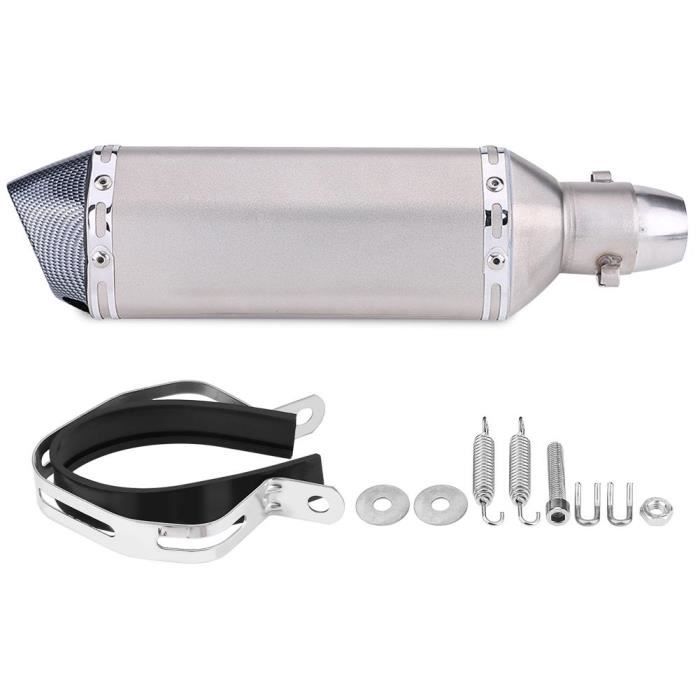 BommFu Tuyau De Silencieux 42mm 2PCS - Déflecteur DB Killer Universel Moto Argent