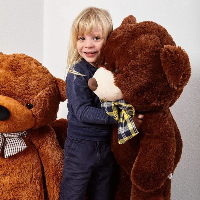 Lumaland g ant Ours en peluche grand doudou Teddy doux 120 cm