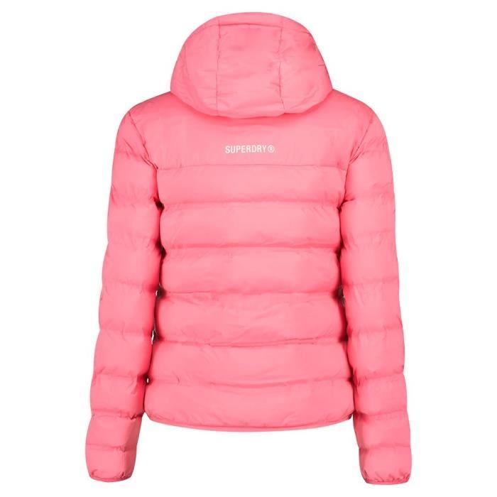 Superdry Fuji Slim Pink Superdry Coat Pink Veste Superdry Rose