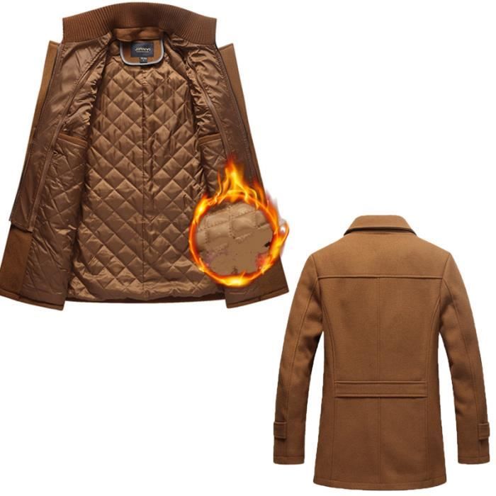 Manteau En Laine Long Homme – Trench Élégant D’Hiver & Mi-Saison | Coupe Minimaliste - 3