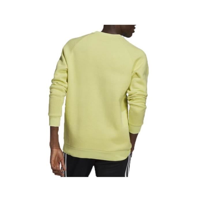 ADIDAS ESSENTIAL CREW FELPATA SWEAT HOMME JAUNE FLUO H34643 Giallo fluo Cdiscount Pret a Porter