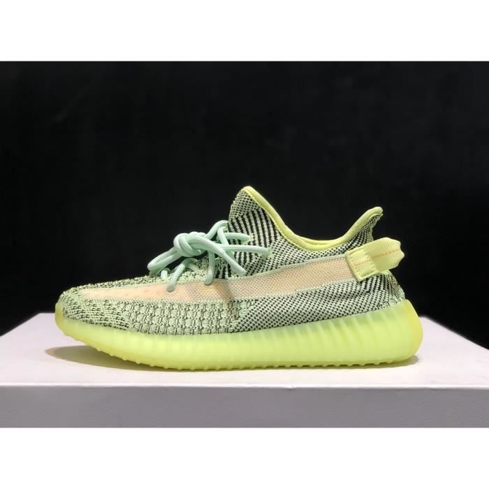 Adidas 350 Yeezy chaussures pour hommes et femmes Vert fluorescent
