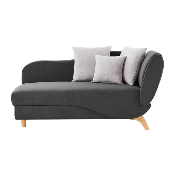 Méridienne Droite Convertible Avec Coffre – Tissu Gris Clair, Clic-Clac, Rangement Intégré - 3