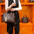 TD® Sac en cuir véritable imprimé sac femme nouvelle tendance grande capacité sac à main mode épaule Messenger sac-3