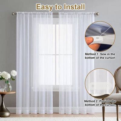 16 Poids Plomb Pour Rideaux 28g - Blocs Lestage Rideau Douche Et Nappes - Blanc
