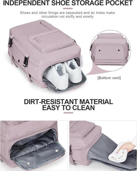 Sac Cabine 40x25x20 – RyanAir Easyjet Accepté, Sous Siège, Gym, Voyage, 20L