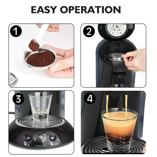 Prune - capsules de café en acier inoxydable, pour machine Philips Senseo,  filtre réutilisable, pour expresso - Cdiscount Electroménager