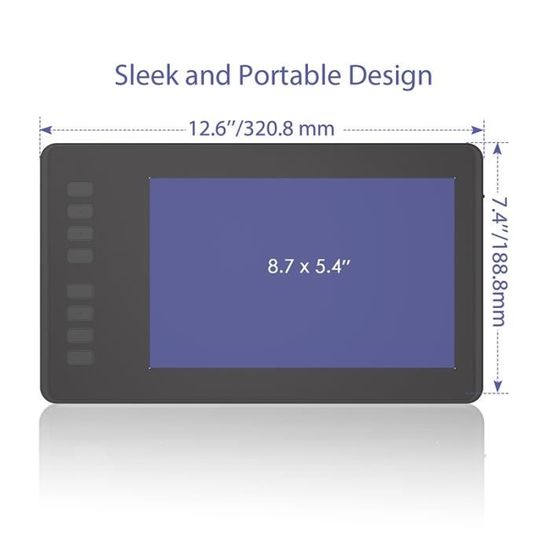 Tablette Graphique 5080lpi Usb Pour Dessin Pour Windows Mac Os Avec Stylo Sans Pile 244886 Noir Prix Pas Cher Cdiscount