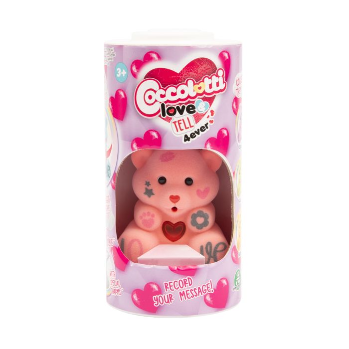 Coccolotti, Love & Tell CCL156 - Oso Interactivo Con Luz Y Sonido, Modelo San Valentín, Para Niños A Partir De 3 Años