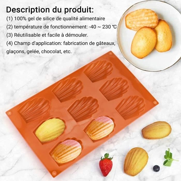 Moule à 9 madeleines silicone