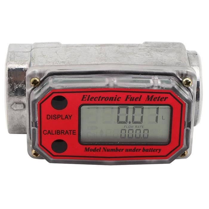 Débitmètre Carburant Numérique Nikou - Turbine 15-120L/min Pour Diesel, Essence