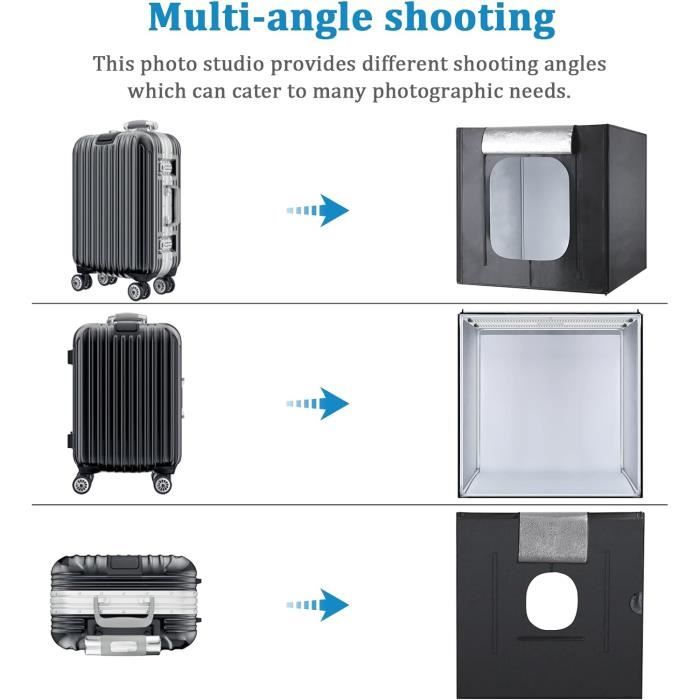 Studio Photo Portable 30 Cm Avec 2 Bandes LED 7W – 4 Fonds Inclus (noir, Blanc, Vert) – Pliable, Idéal Pour Petits Objets Kit éclairage Pour Vendeurs En Ligne Studio Photo Portable 30 Cm Avec 2 Bandes LED 7W – 4 Fonds Inclus (noir, Blanc, Vert) – Pliable, Idéal Pour Petits Objets Kit éclairage Pour Vendeurs En Ligne