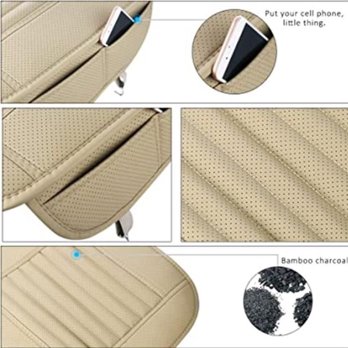 2 Coussins De Siège Auto Avant - Soie Glacée 49x49cm - Antidérapant, Confort 4 Saisons - Pour Voiture, Camion, Bureau