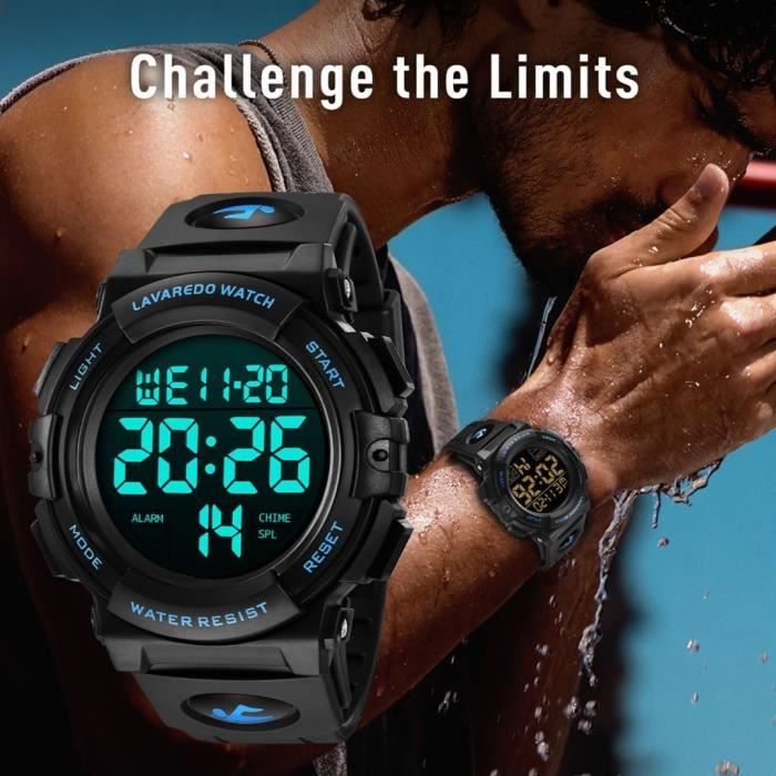 Montre digitale sales homme